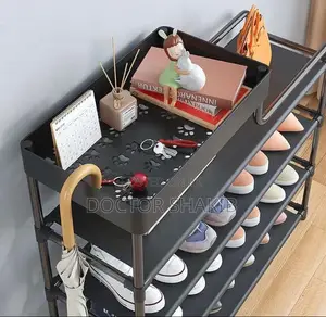 Multipurpose 4-Tier Stainless Steel Shoe Rack