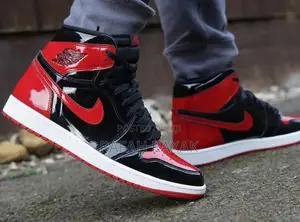 Original Air Jordan Men’S Retro High OG Patent Bred Sneaker