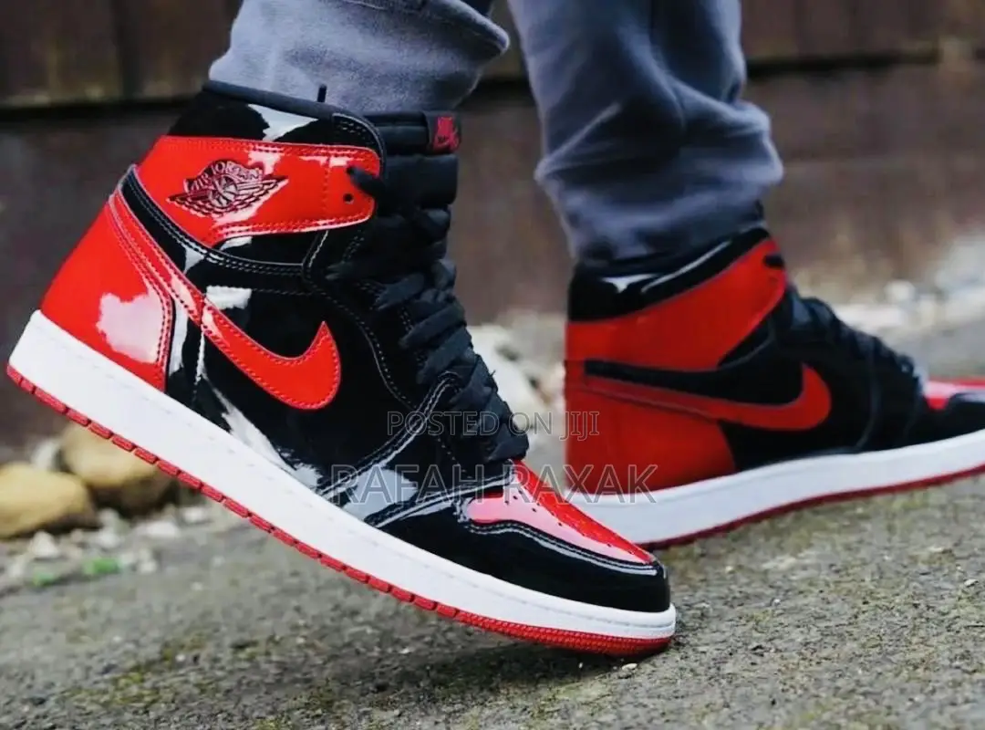 Original Air Jordan Men’S Retro High OG Patent Bred Sneaker