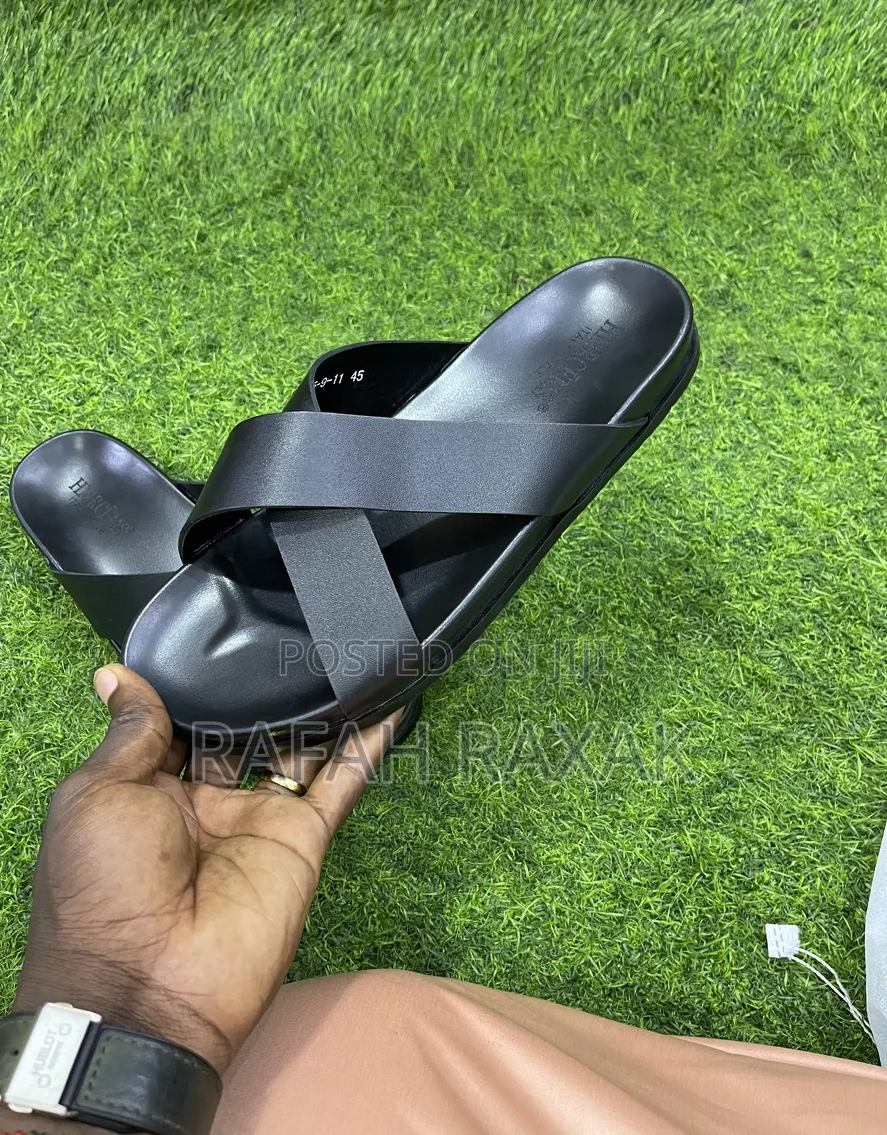 Original Hermes Cross Leather Sandals