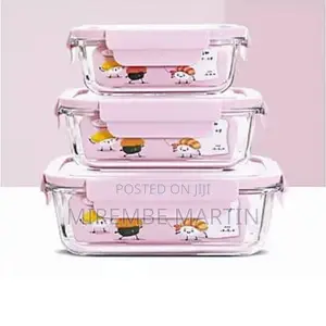 3pcs Glass Food Storage Containers.