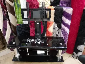 Photo - Glass Tv Stand Table With Tv Wall Mount