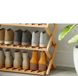 6-Tier Foldable Bamboo or Wooden Shoe Rack