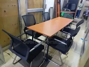 Conference Table With Non Adjustable Chairs, Set
