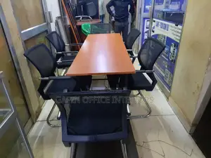 Conference Table With Non Adjustable Chairs, Set
