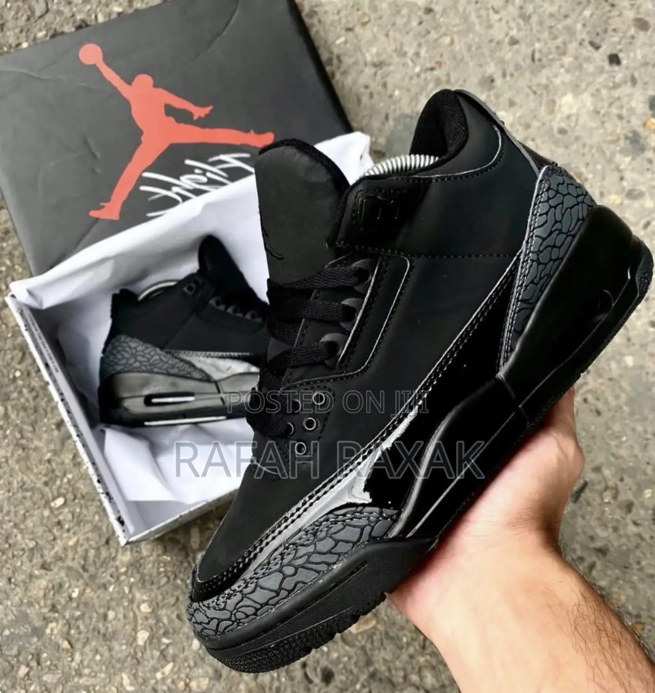 Original Black Nike Air Jordan 3 Retro Sneaker