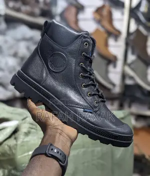 Original Black Men’S Palladium Leather Waterproof Boots