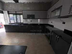 Black Galaxy and White Marble Countertops