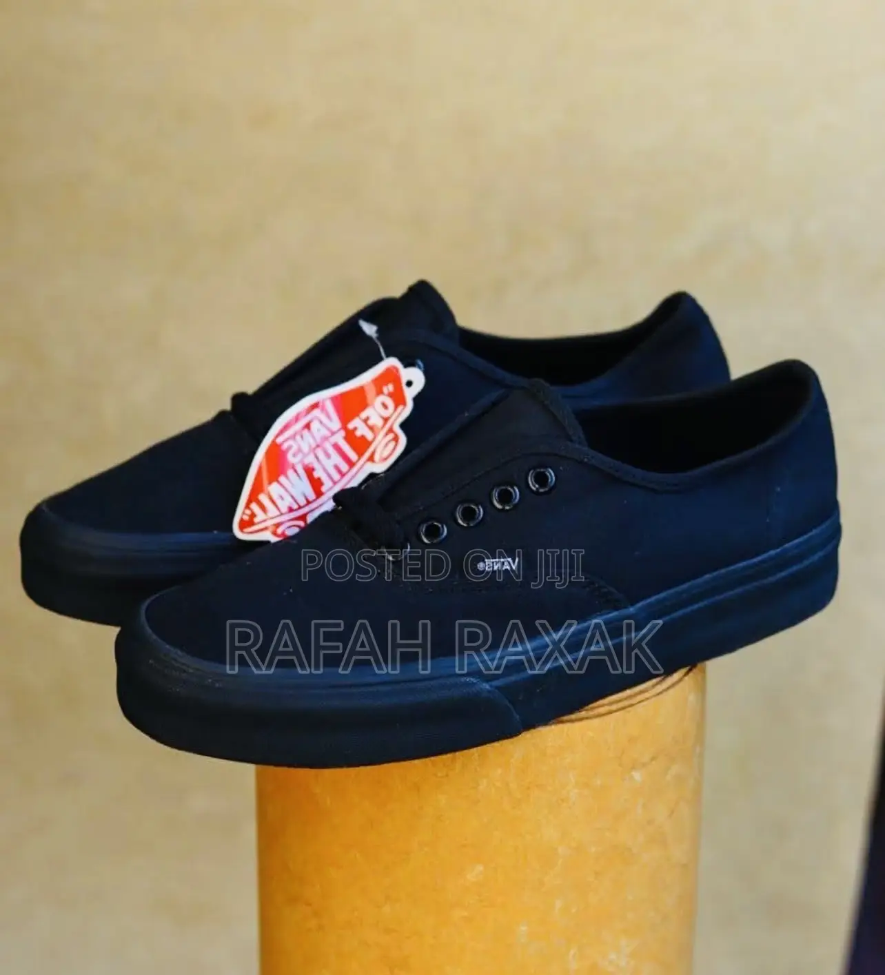 Original Triple Black Unisex Vans Off the Wall Sneakers