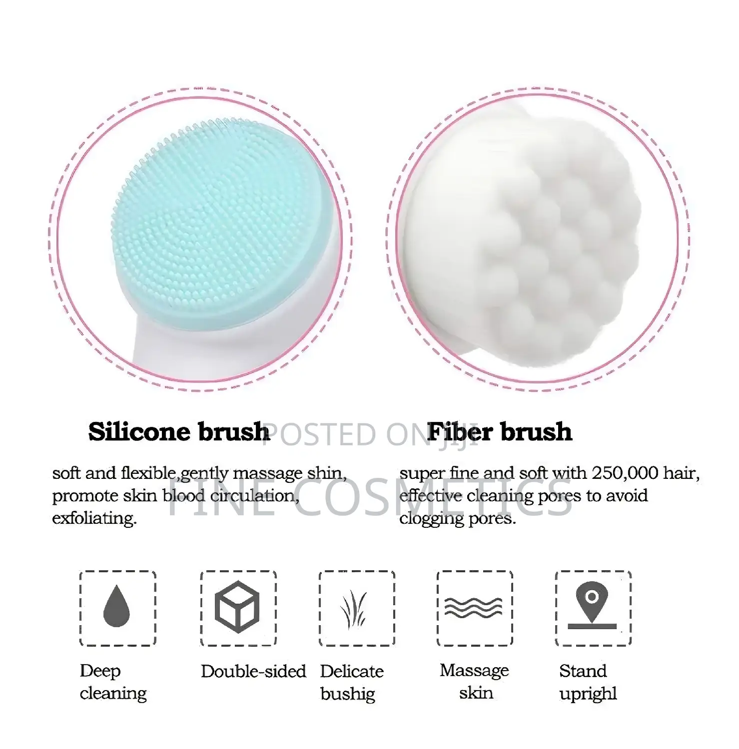 FACIAL CLEANSING BRUSH | Double Side Skin Care Face Cleaning