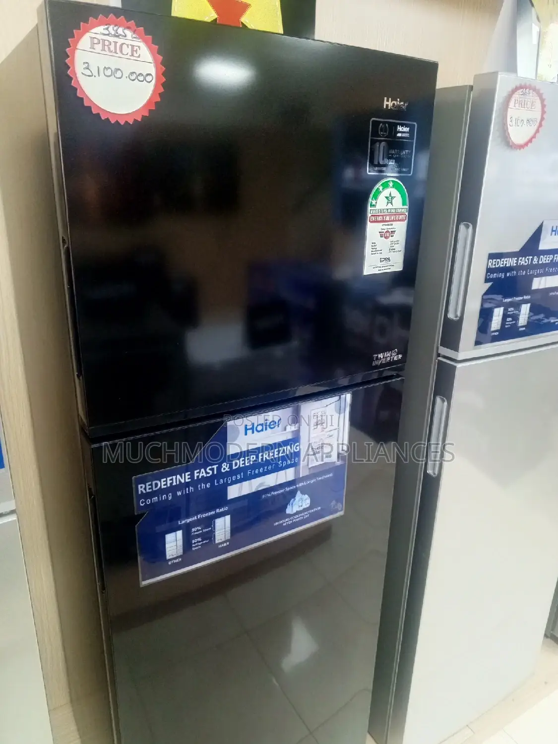 Haier 385 Litres Double Door Fridge