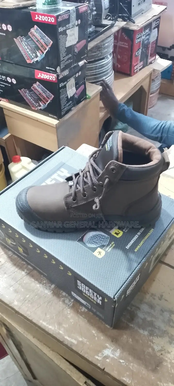 Safety Jogger Leather Brown Shoes Steal Toe