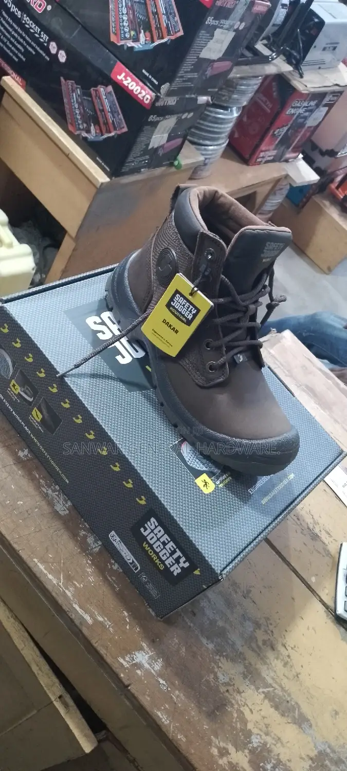 Safety Jogger Leather Brown Shoes Steal Toe