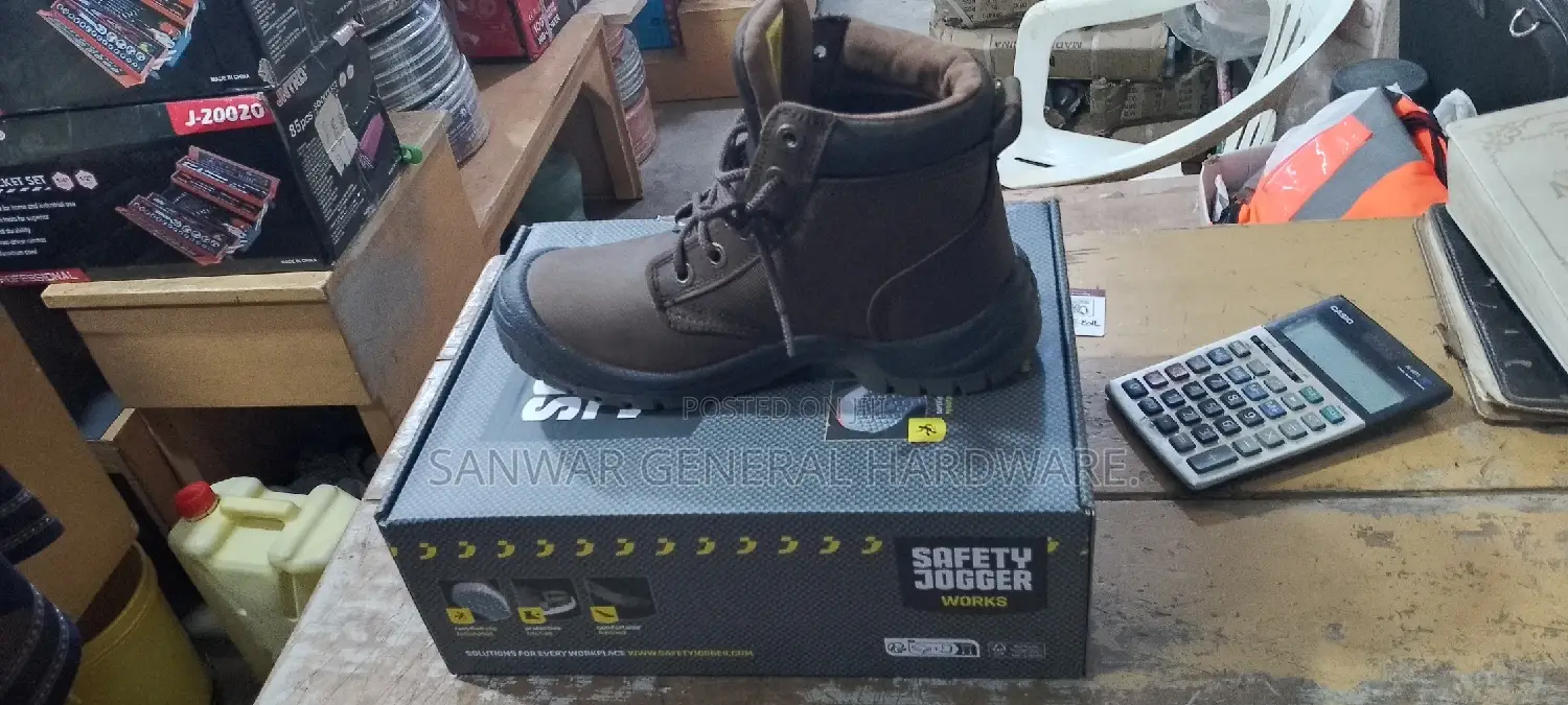 Safety Jogger Leather Brown Shoes Steal Toe
