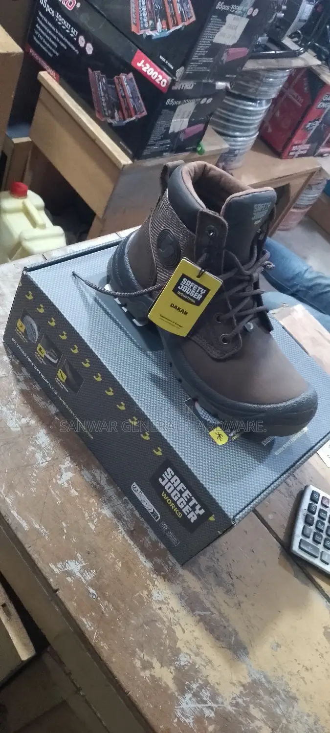 Safety Jogger Leather Brown Shoes Steal Toe