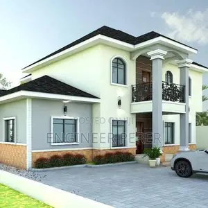 African 4 Bedroom Fashion Half Flat Plan
