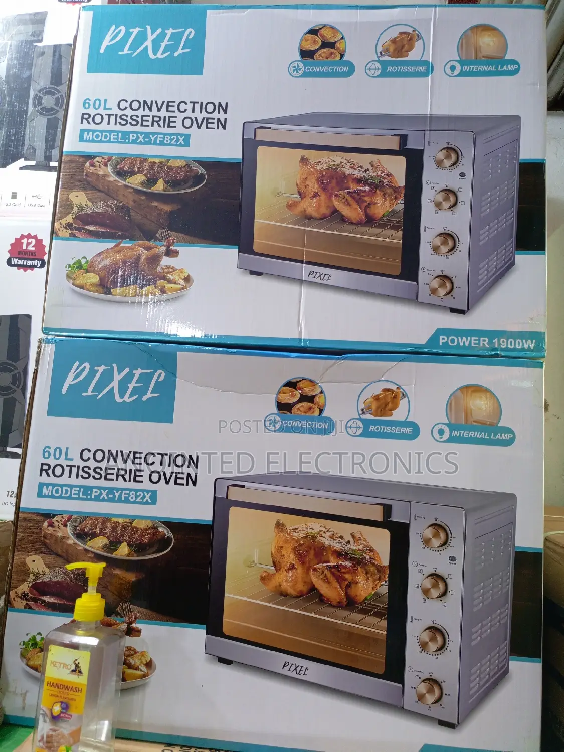 Pixel Electric Oven With 2 Hot Plate and 38L