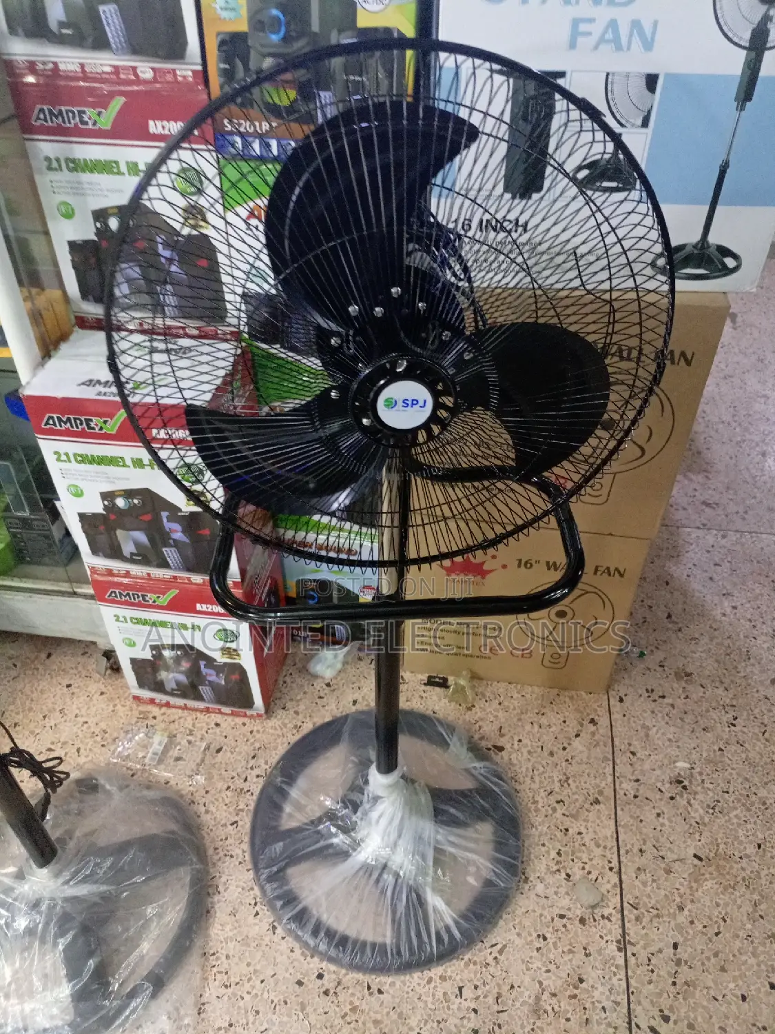 SPJ Stand Fans Black