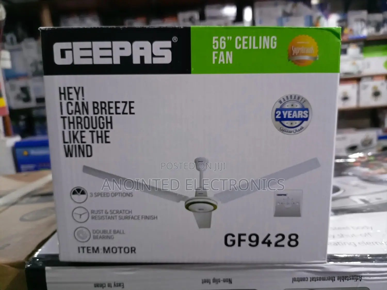 Ceiling Fan Geepas White Colour