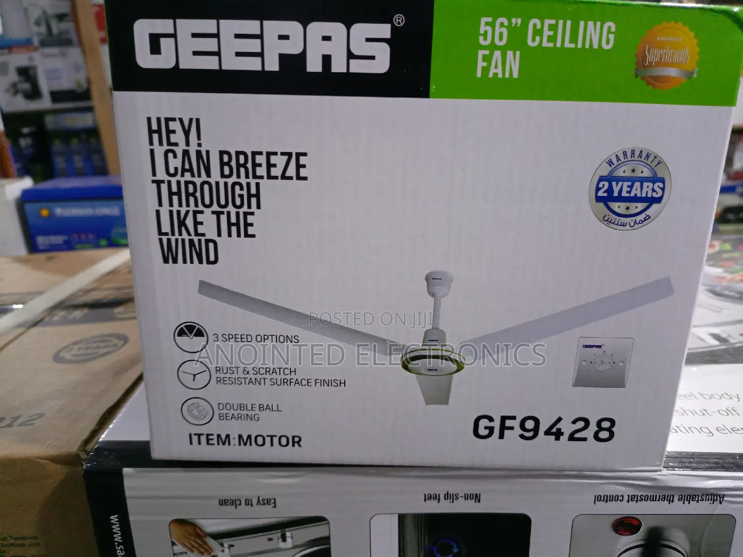 Ceiling Fan Geepas White Colour