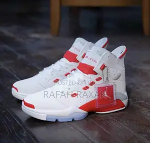 Original Unisex Jordan 6-17-23 White University Red Sneaker