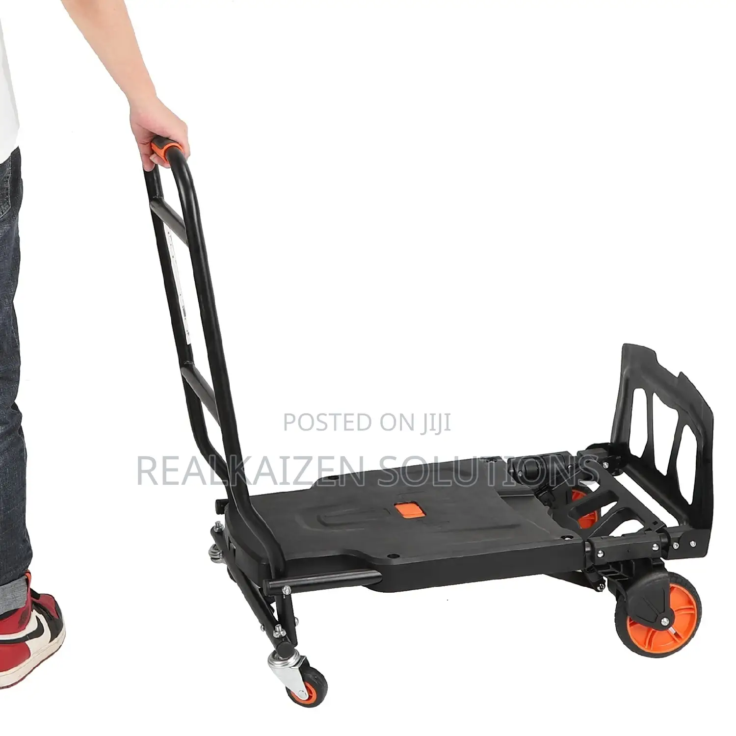 Black Heavy Duty Folding Hand Truck and Dolly Cart