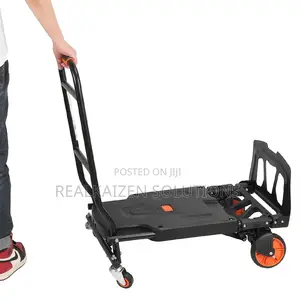 Black Heavy Duty Folding Hand Truck and Dolly Cart