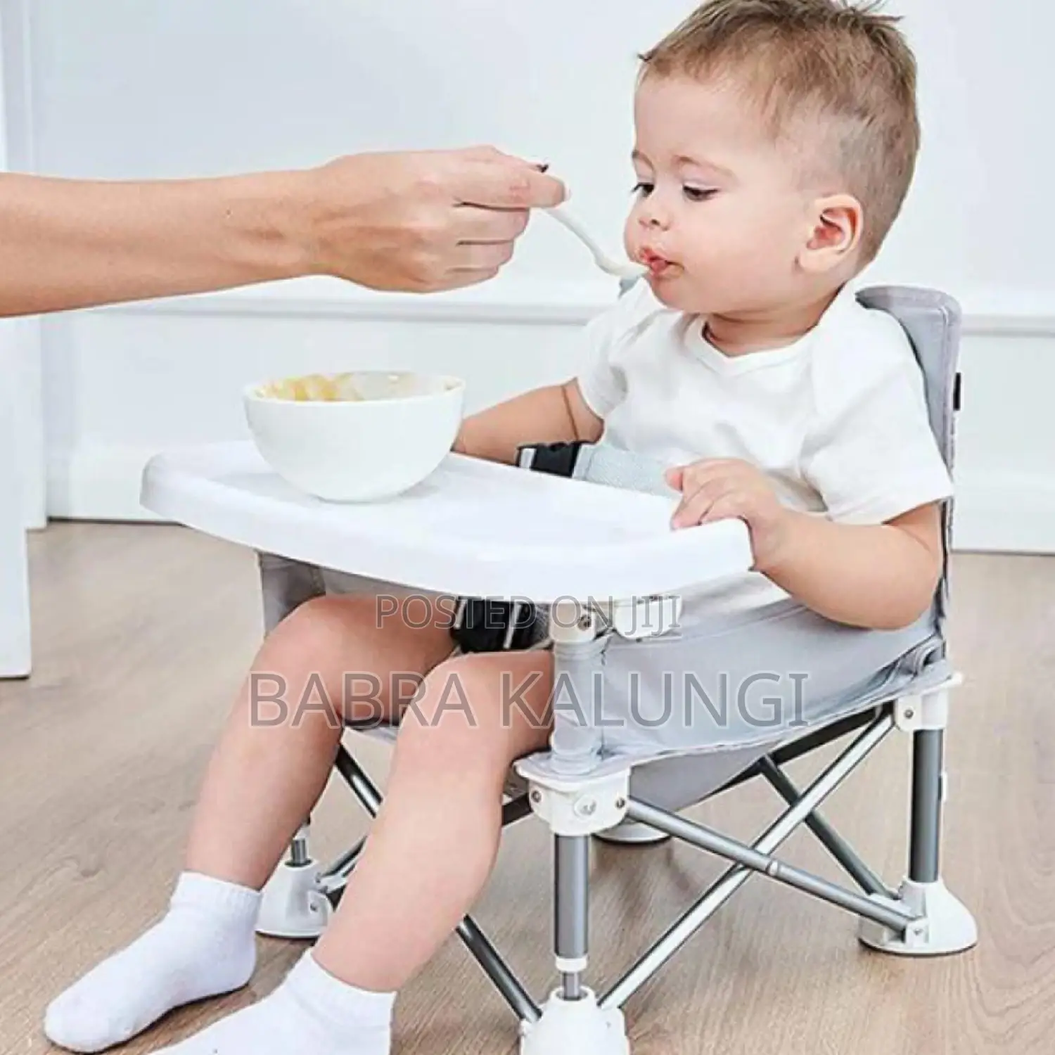 Portable Foldable Baby Feeding Chair With a Placemat