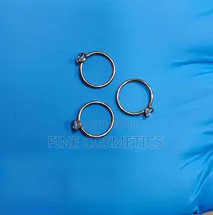 Thin Diamond Crystal Nose Ring, Fancy Solid Nosering Hoop