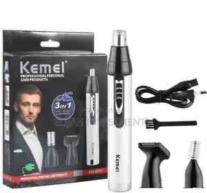 Kemei 3 In1 Electric Nose Ear Trimmer-Rechargeable Shaver