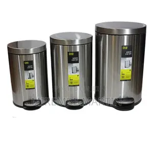 Stainless Steel Office Trash Bin.