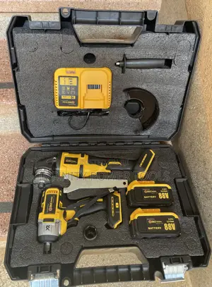 Grinder And Wrench Tool Kit Cordless With 2 Batteries