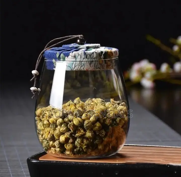 Glass Storage Jar Kitchen Food Container With Cover