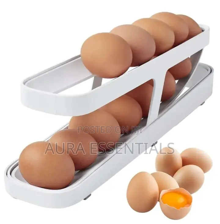 2 - Tier Rolling Egg Holder Dispenser