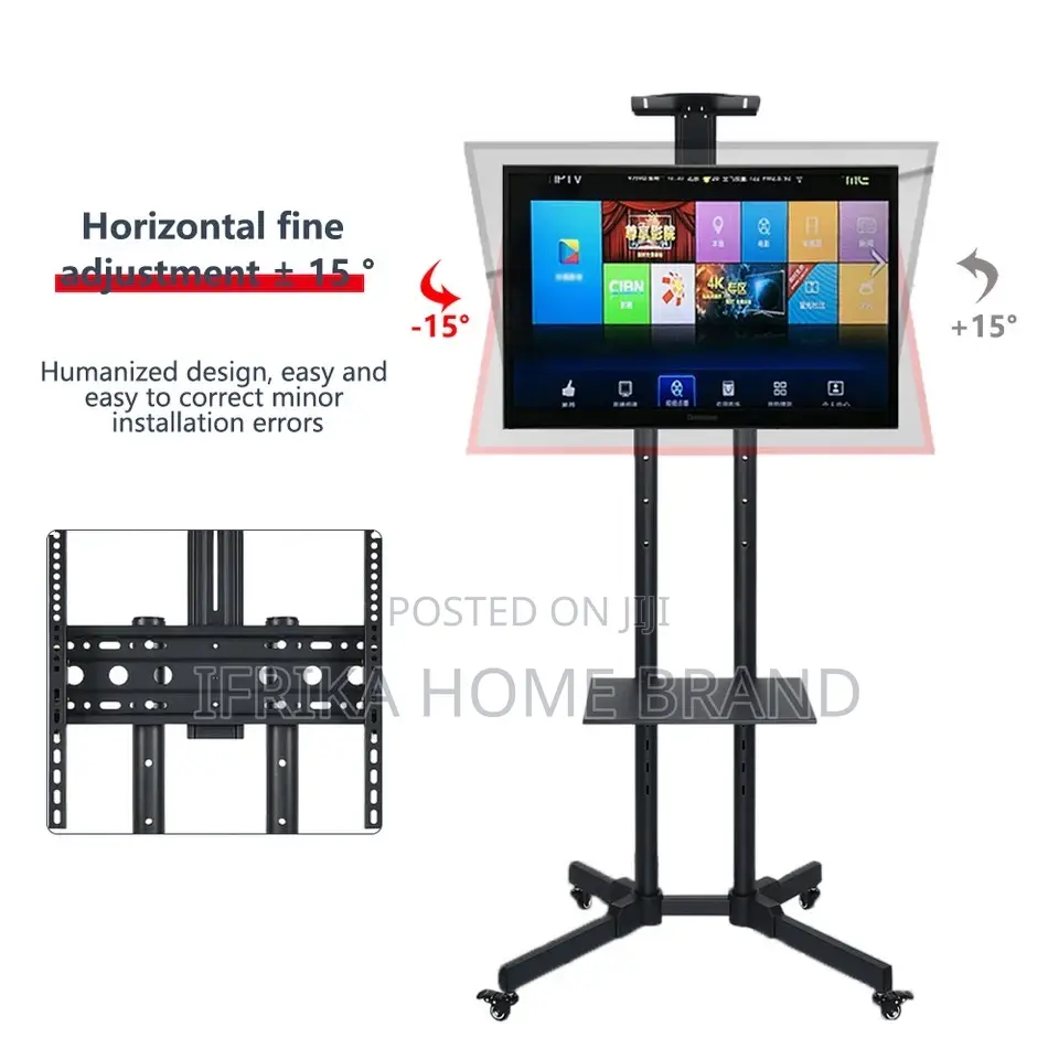 Mobile TV Trolley Bracket 1500 Rotating Horizontal