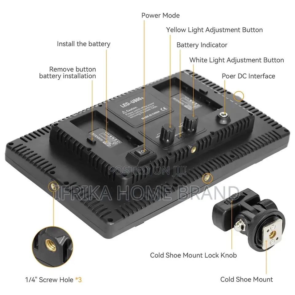 U600 U800 RGB Video Light LED Photo Studio Light Camera