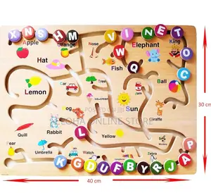 Kids Alphabet Wooden Maze Puzzle Game