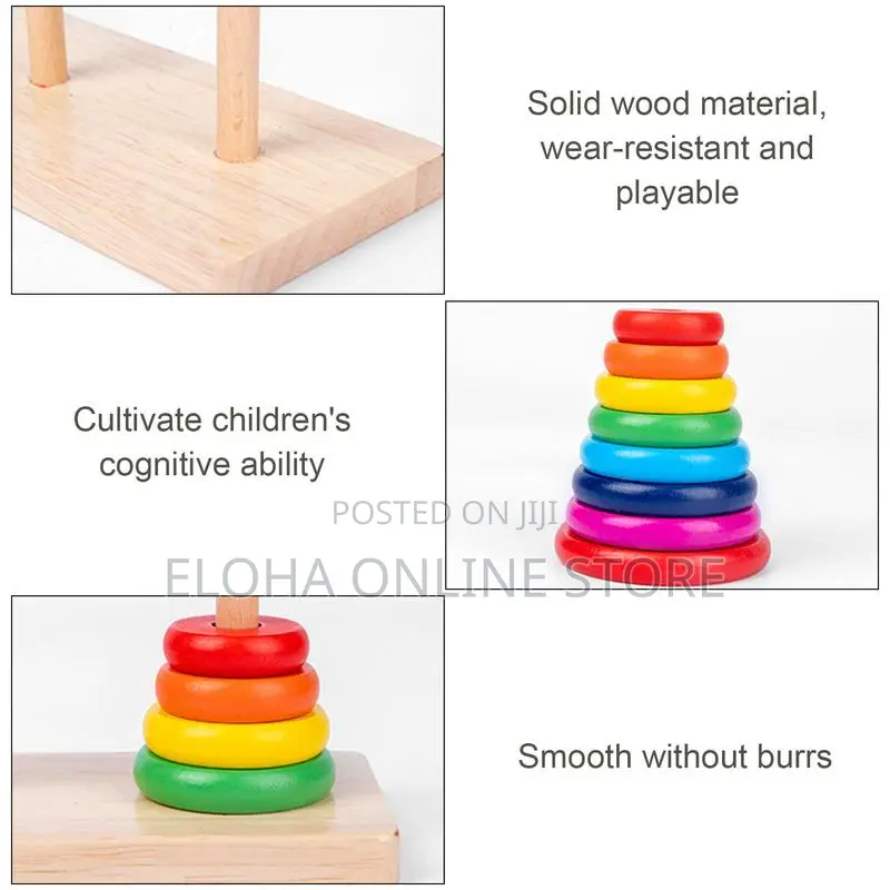 Baby IQ Wooden Stacking Tower
