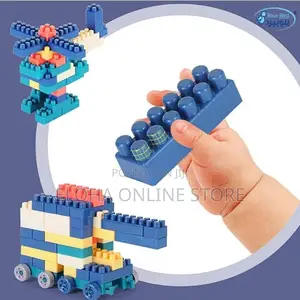 Children Assembling Building Blocks