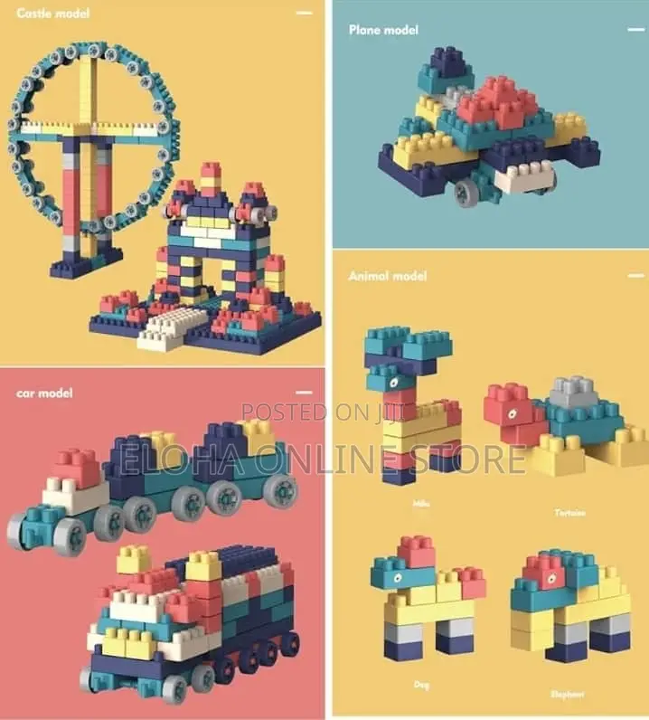 Children Assembling Building Blocks