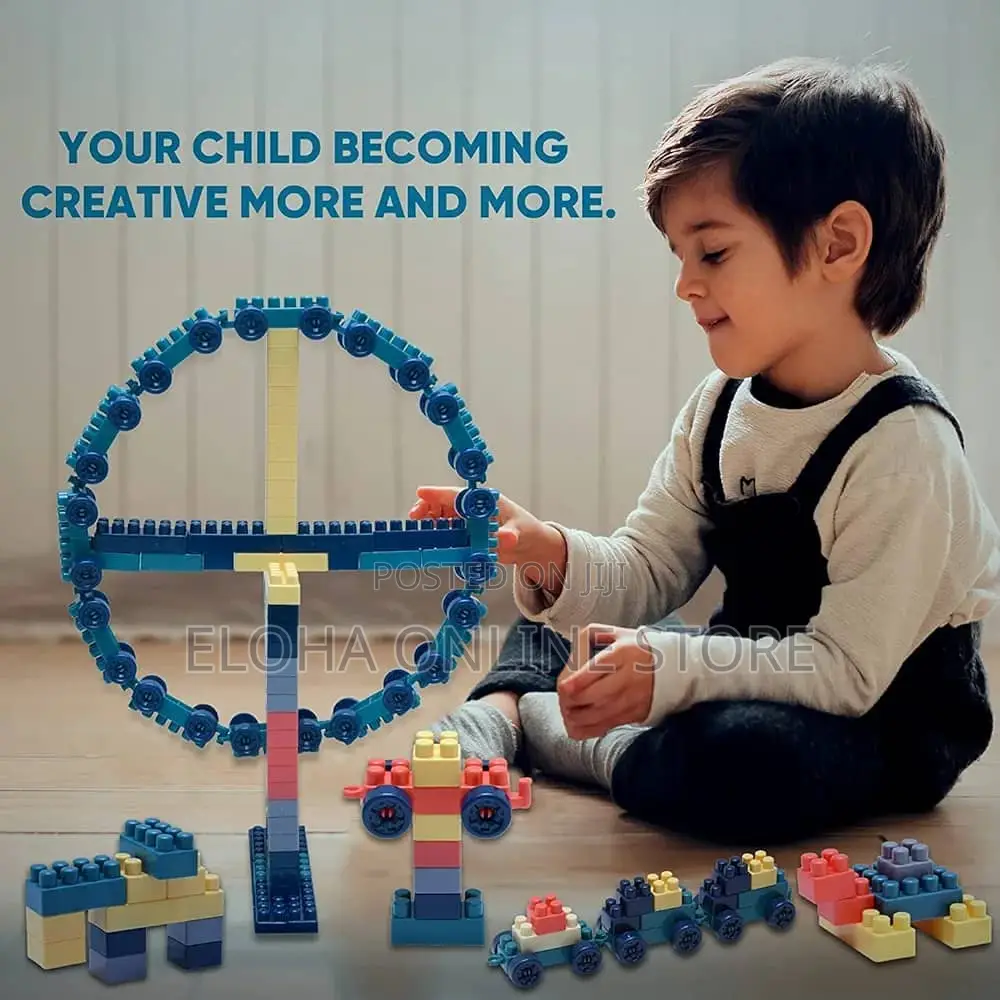 Children Assembling Building Blocks
