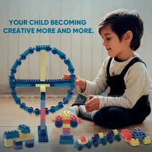 Children Assembling Building Blocks