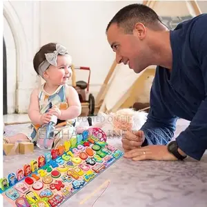 7 in 1 Wooden Number Puzzles for Toddlers