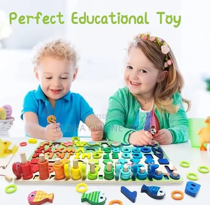 7 in 1 Kids Puzzle Blocks Board