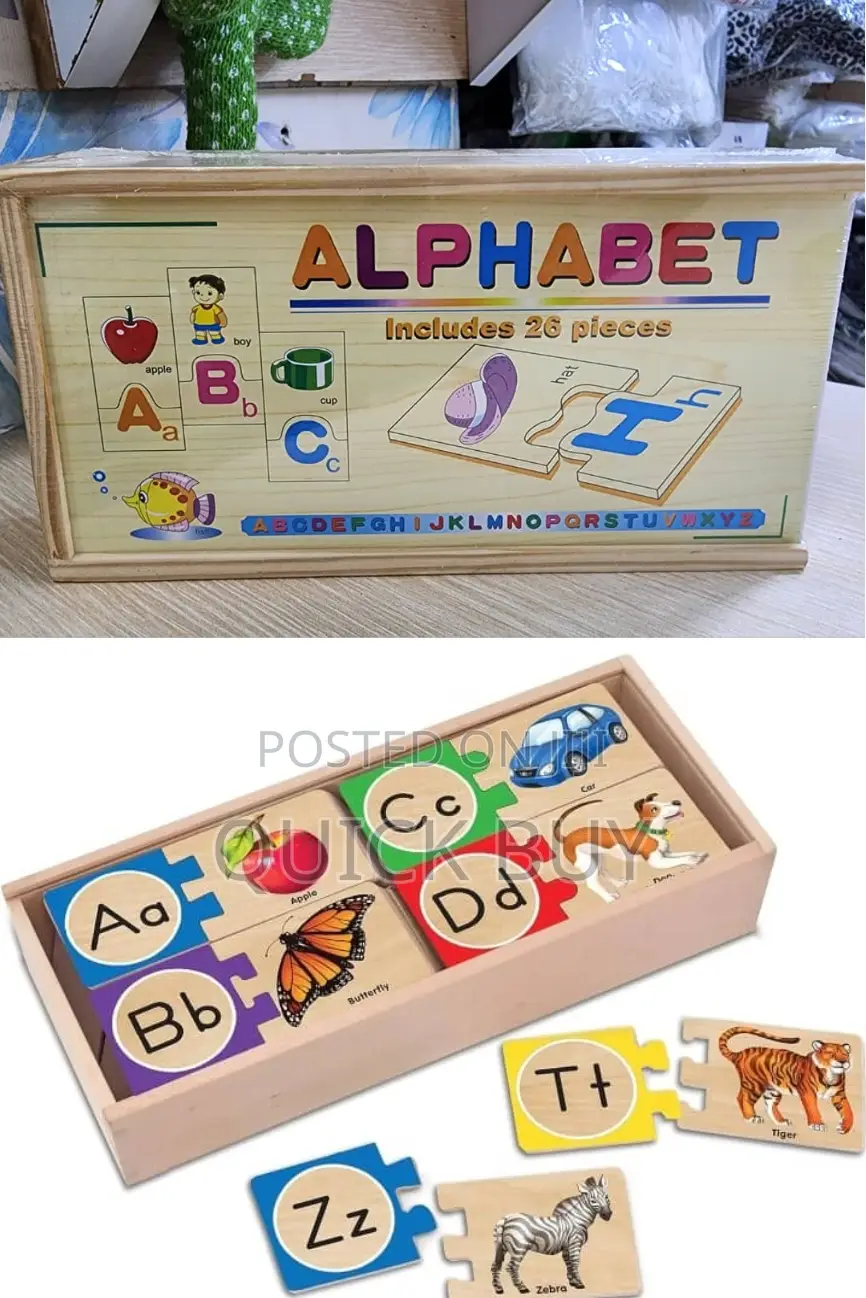 Wooden English Alphabet Kids Puzzle