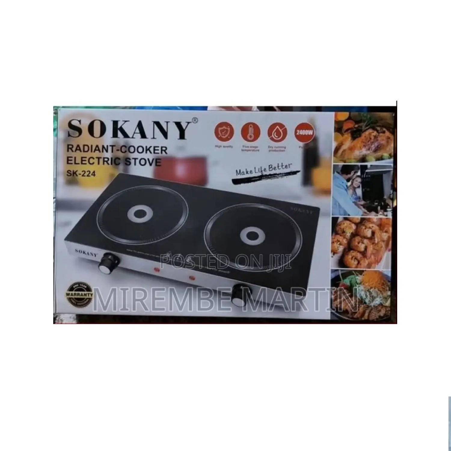 Brand New Sokany Radiant Double Electric Cooker.