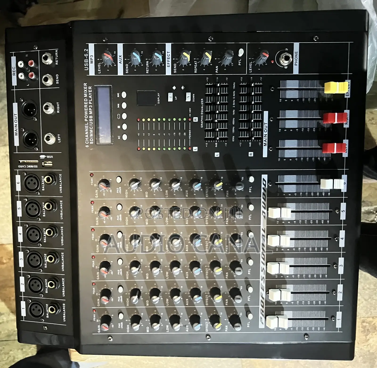 Professional Music 6 Channel Amp Mixer