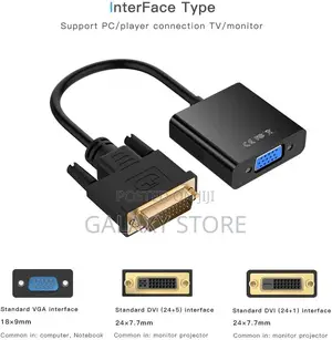 DVI 24+1 Male to VGA Female Adapter