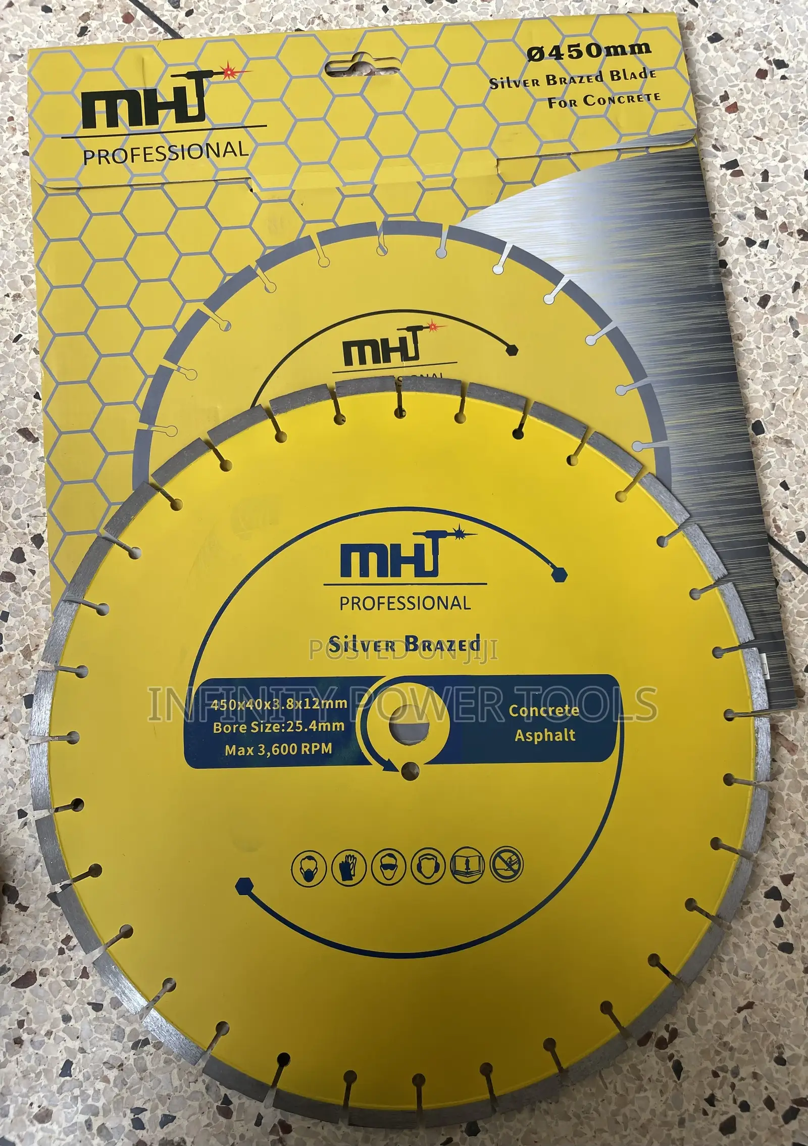 MHT Silver Concrete Blade 17” Size