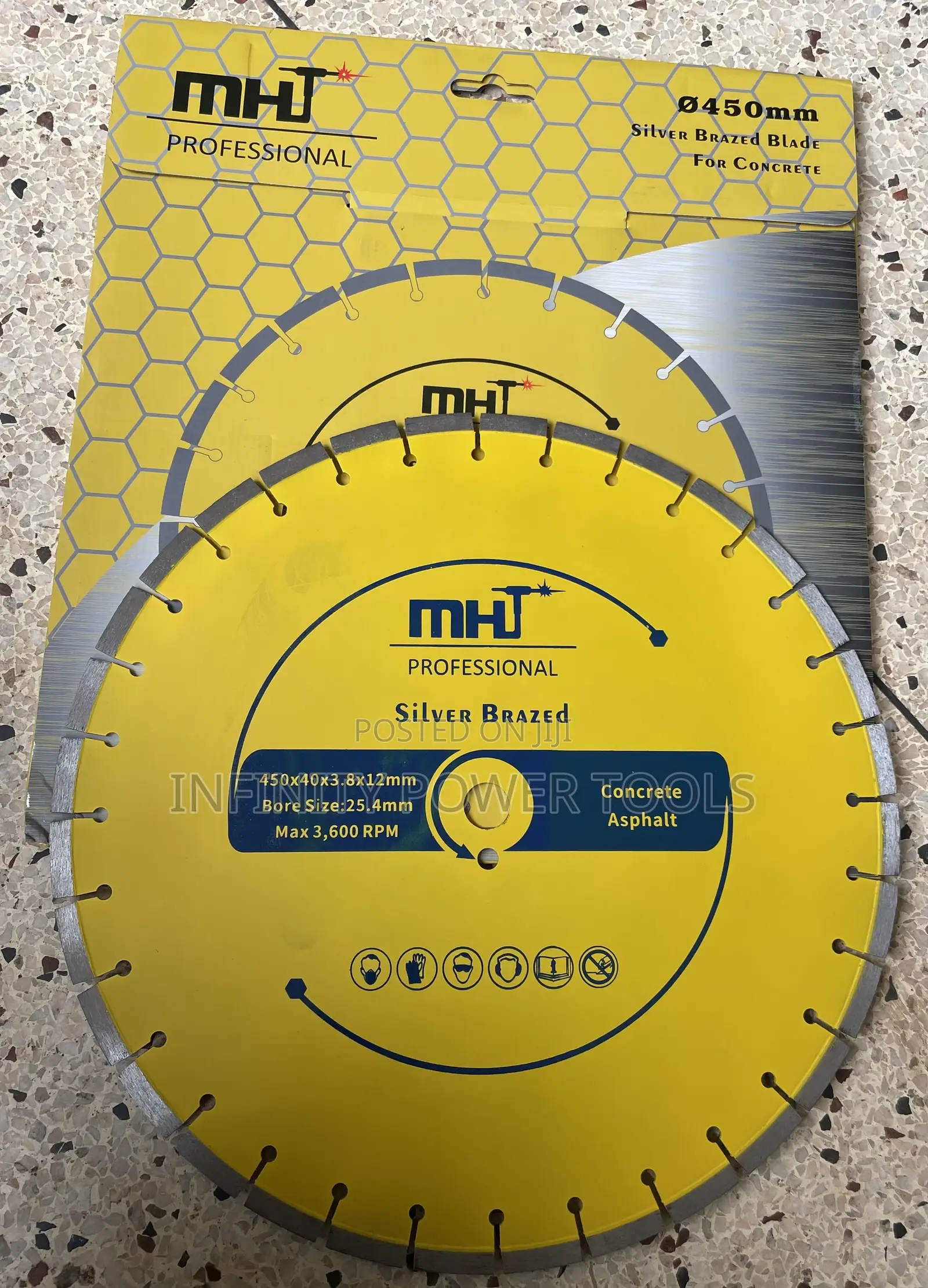 MHT Silver Concrete Blade 17” Size